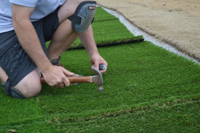 Augusta artificial grass installation - infill